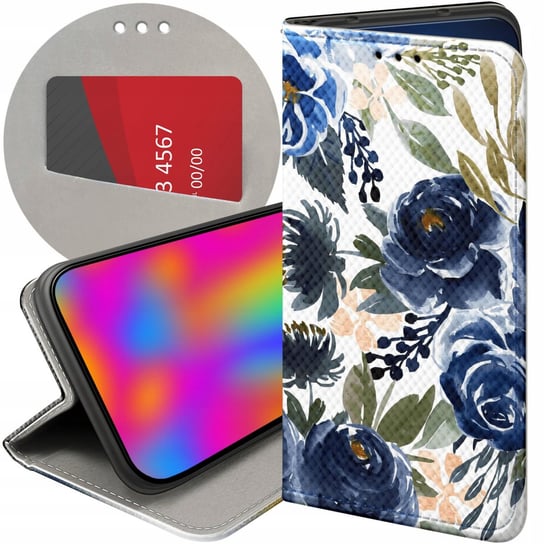 ETUI Z KLAPKĄ DO MOTOROLA MOTO G100 WZORY KWIATY KWIECISTE FLOWER FUTERAŁ Motorola