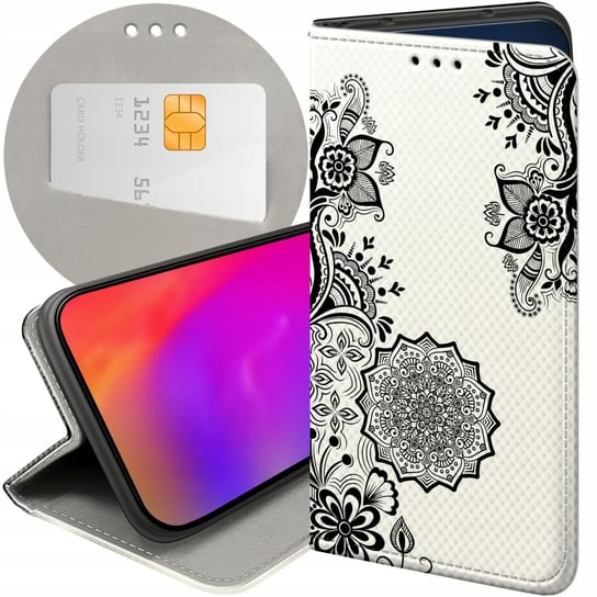 ETUI Z KLAPKĄ DO MOTOROLA MOTO G100 WZORY MANDALA BUDDYZM SZTUKA WZORY CASE Motorola