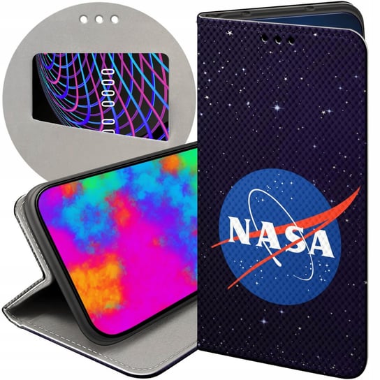 ETUI Z KLAPKĄ DO MOTOROLA MOTO G100 WZORY NASA KOSMOS ASTRONOMIA GWIAZDY Motorola