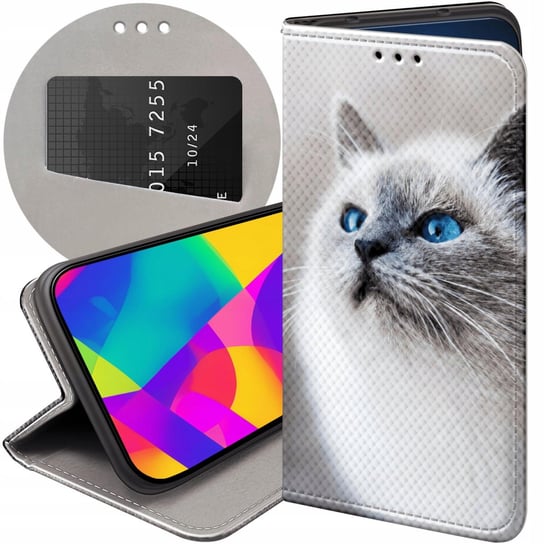 ETUI Z KLAPKĄ DO MOTOROLA MOTO G13 / 23 WZORY ANIMALS ZDJĘCIA ZWIERZĘTA Motorola