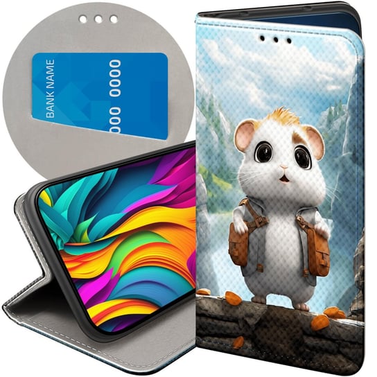 ETUI Z KLAPKĄ DO MOTOROLA MOTO G14 WZORY CHOMIKI SZYNSZYLE MYSZOWATE CASE Motorola