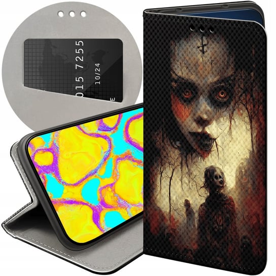 ETUI Z KLAPKĄ DO MOTOROLA MOTO G14 WZORY HALLOWEEN FUTERAŁ POKROWIEC CASE Motorola