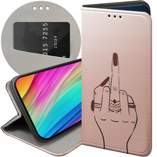 ETUI Z KLAPKĄ DO MOTOROLA MOTO G22 4G WZORY FUCK YOU FUCK OFF FUTERAŁ CASE Motorola