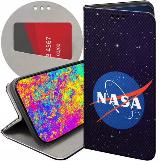 ETUI Z KLAPKĄ DO MOTOROLA MOTO G31 WZORY NASA KOSMOS ASTRONOMIA GWIAZDY Motorola