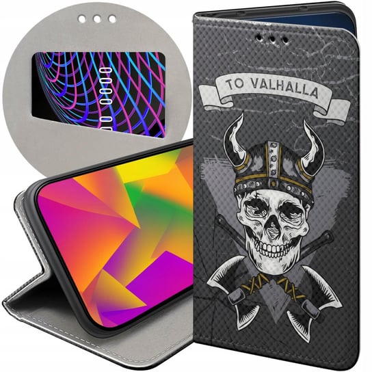 ETUI Z KLAPKĄ DO MOTOROLA MOTO G31 WZORY WIKINGOWIE VIKING RUNY ODYN CASE Motorola