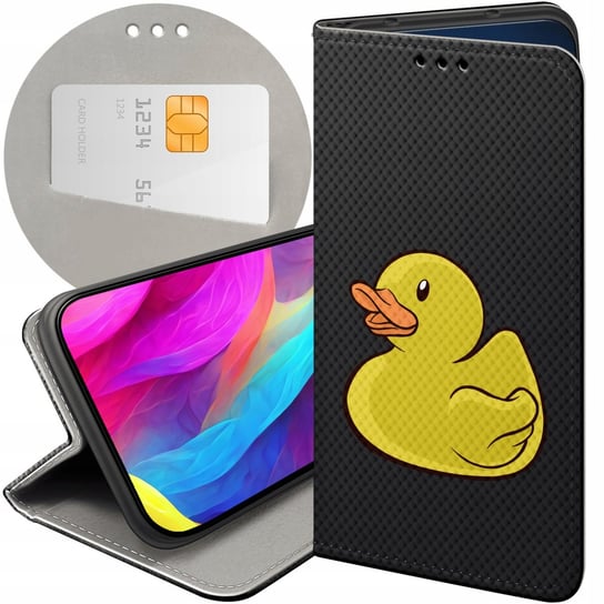 ETUI Z KLAPKĄ DO MOTOROLA MOTO G42 WZORY BEZ TŁA NAKLEJKI STICKER FUTERAŁ Motorola