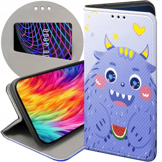 ETUI Z KLAPKĄ DO MOTOROLA MOTO G42 WZORY POTWORY POTWÓR MONSTER FUTERAŁ Motorola