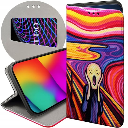 ETUI Z KLAPKĄ DO MOTOROLA MOTO G50 WZORY KRZYK MUNCH EDVARD SCREAM FUTERAŁ Motorola