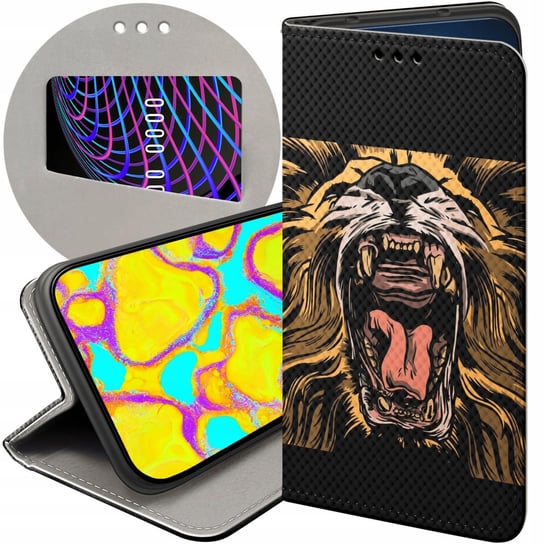 Etui Z Klapką Do Motorola Moto G51 5G Wzory Lew Lwy Lwica Futerał Pokrowiec Motorola