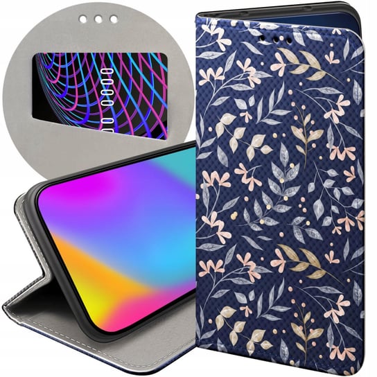 ETUI Z KLAPKĄ DO MOTOROLA MOTO G52 WZORY FLORAL BOTANIKA BUKIETY FUTERAŁ Motorola