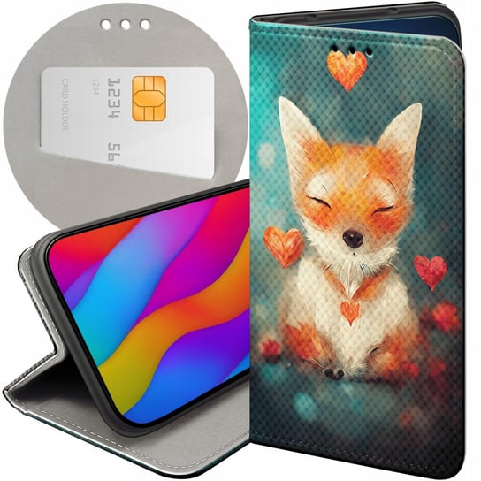 Etui Z Klapką Do Motorola Moto G52 Wzory Liski Lisy Fox Futerał Pokrowiec Motorola