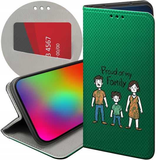 Etui Z Klapką Do Motorola Moto G52 Wzory Rodzina Familia Dom Futerał Case Motorola