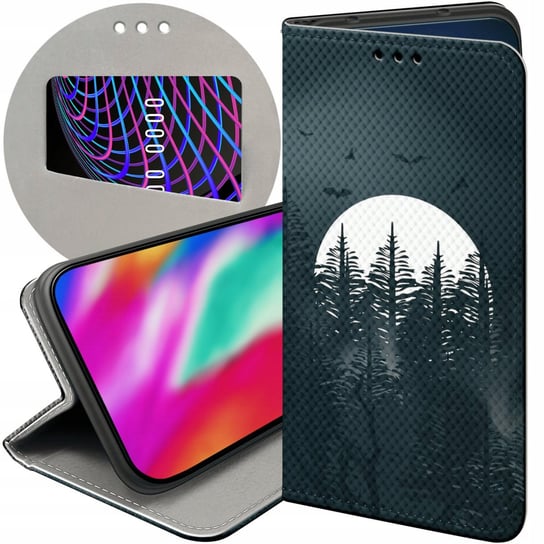 ETUI Z KLAPKĄ DO MOTOROLA MOTO G54 5G WZORY MROCZNE HORROR STRASZNE CASE Motorola