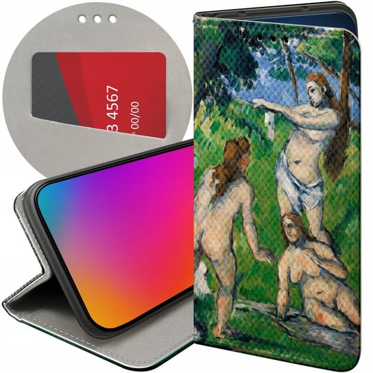 ETUI Z KLAPKĄ DO MOTOROLA MOTO G54 5G WZORY PAUL CEZANNE PEJZAŻ PORTRET Motorola