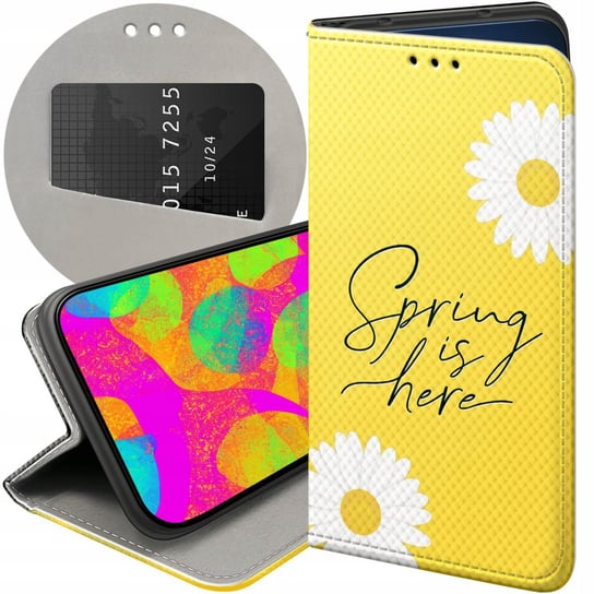 ETUI Z KLAPKĄ DO MOTOROLA MOTO G54 5G WZORY WIOSNA WIOSENNE SPRING FUTERAŁ Motorola