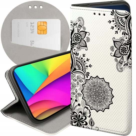 ETUI Z KLAPKĄ DO MOTOROLA MOTO G60 WZORY MANDALA BUDDYZM SZTUKA WZORY CASE Motorola