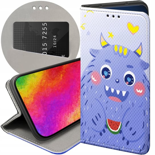 ETUI Z KLAPKĄ DO MOTOROLA MOTO G60 WZORY POTWORY POTWÓR MONSTER FUTERAŁ Motorola