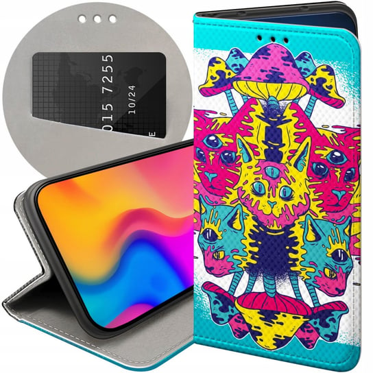 ETUI Z KLAPKĄ DO MOTOROLA MOTO G60 WZORY PSYCHO LSD PSYCHODELIC GRZYBKI Motorola