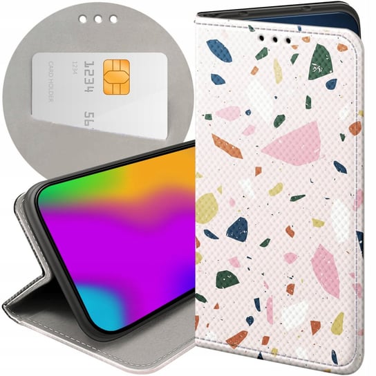 ETUI Z KLAPKĄ DO MOTOROLA MOTO G60S WZORY LASTRIKO TERRAZZO TERAKOTA CASE Motorola