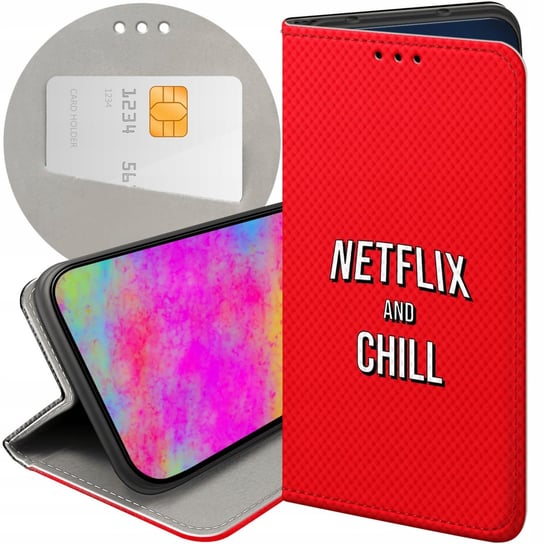 ETUI Z KLAPKĄ DO MOTOROLA MOTO G60S WZORY NETFLIX SERIALE FILMY KINO CASE Motorola