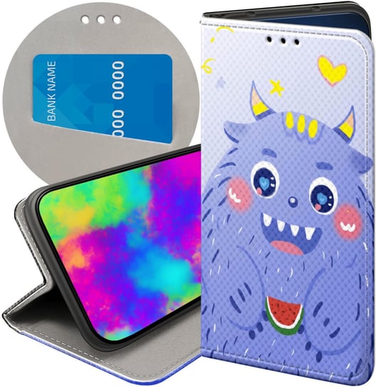 ETUI Z KLAPKĄ DO MOTOROLA MOTO G7 POWER WZORY POTWORY POTWÓR MONSTER CASE Motorola