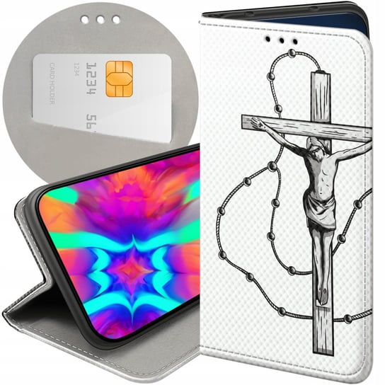 Etui Z Klapką Do Motorola Moto G71 5G Wzory Jezus Krzyż Różaniec Bóg Case Motorola