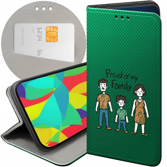 Etui Z Klapką Do Motorola Moto G71 5G Wzory Rodzina Familia Dom Futerał Motorola