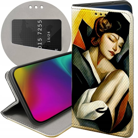 ETUI Z KLAPKĄ DO MOTOROLA MOTO G73 WZORY ART DECO ŁEMPICKA TAMARA BARBIER Motorola