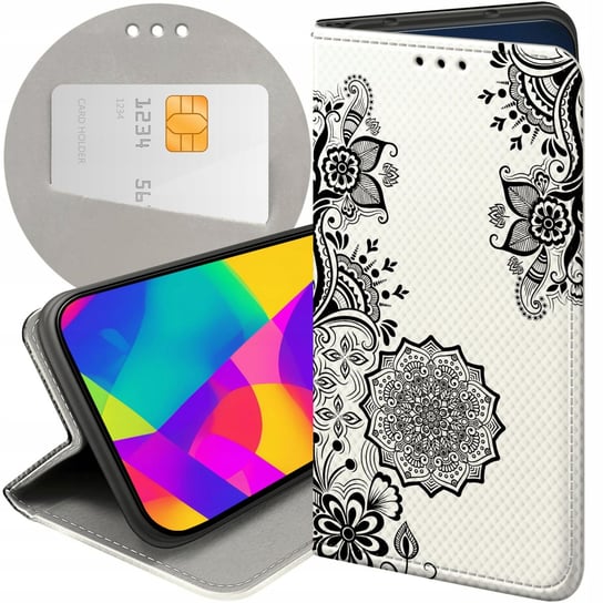 ETUI Z KLAPKĄ DO MOTOROLA MOTO G73 WZORY MANDALA BUDDYZM SZTUKA WZORY CASE Motorola