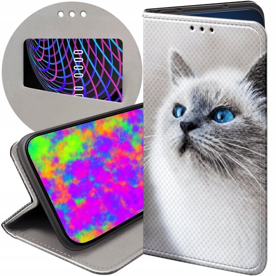 ETUI Z KLAPKĄ DO MOTOROLA MOTO G8 POWER WZORY ANIMALS ZDJĘCIA ZWIERZĘTA Motorola