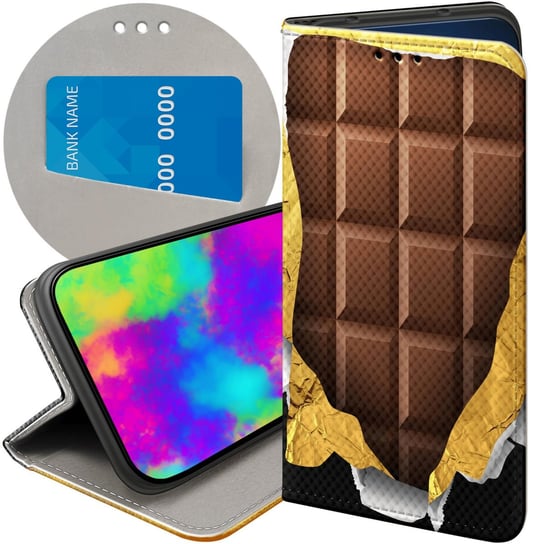 ETUI Z KLAPKĄ DO MOTOROLA MOTO G9 POWER WZORY CZEKOLADA CHOCO FUTERAŁ CASE Motorola