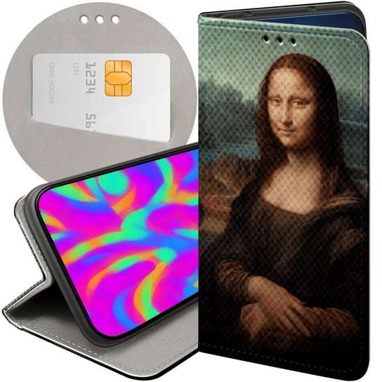 ETUI Z KLAPKĄ DO MOTOROLA MOTO G9 POWER WZORY LEONARDO DA VINCI FUTERAŁ Motorola