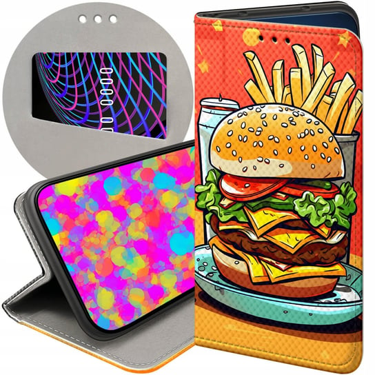 ETUI Z KLAPKĄ DO ONEPLUS 11 5G WZORY HAMBURGER BURGERY FAST-FOOD JEDZENIE OnePlus