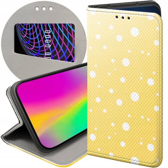 ETUI Z KLAPKĄ DO ONEPLUS 11 5G WZORY KROPKI GROCHY BOKEH DOTS FUTERAŁ CASE OnePlus