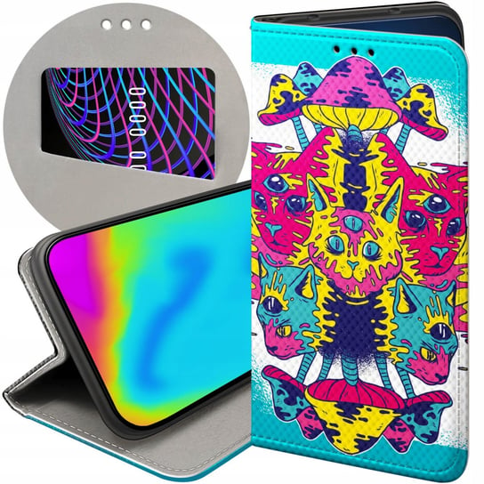 ETUI Z KLAPKĄ DO ONEPLUS 11 5G WZORY PSYCHO LSD PSYCHODELIC GRZYBKI FUTERAŁ OnePlus