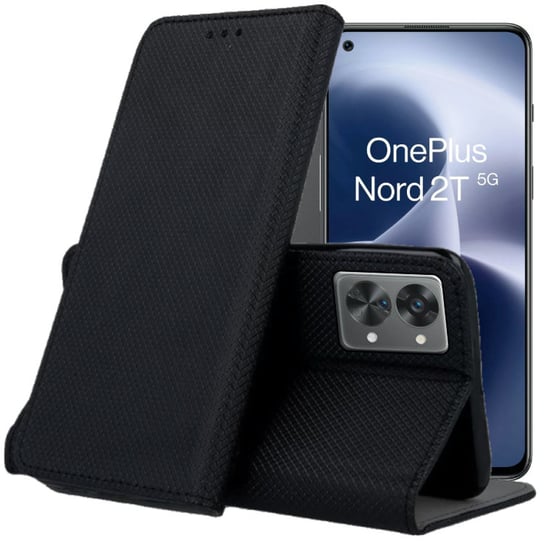 Etui Z Klapką Do Oneplus Nord 2T 5G Czarne Zamykane Magnetyczne Kabura Flip OnePlus