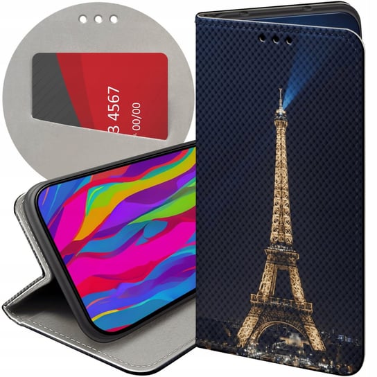 ETUI Z KLAPKĄ DO ONEPLUS NORD 2T 5G WZORY PARYŻ FRANCJA EIFFEL FUTERAŁ CASE OnePlus