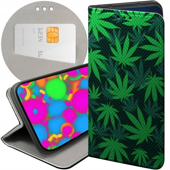 ETUI Z KLAPKĄ DO OPPO A15 / A15S WZORY DLA PALACZY SMOKER WEED JOINT CASE Oppo