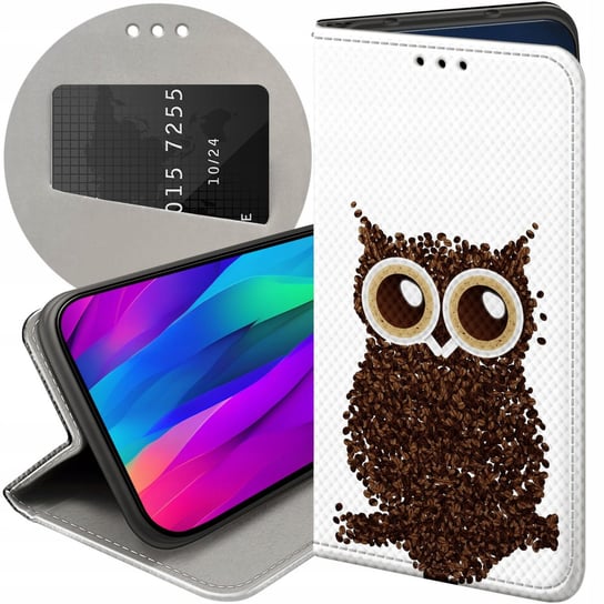 ETUI Z KLAPKĄ DO OPPO A38 4G WZORY KAWA COFFE KAWUSIA FUTERAŁ POKROWIEC Oppo