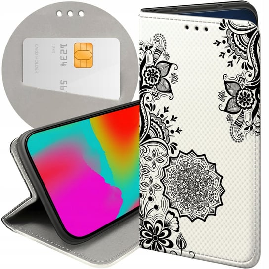 ETUI Z KLAPKĄ DO OPPO A38 4G WZORY MANDALA BUDDYZM SZTUKA WZORY FUTERAŁ Oppo