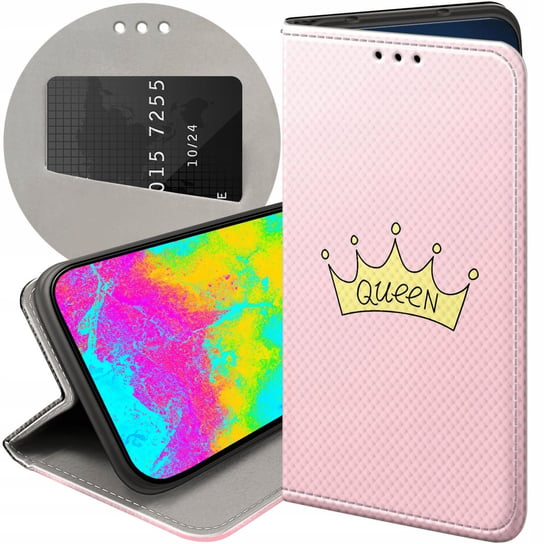 ETUI Z KLAPKĄ DO OPPO A52 WZORY KSIĘŻNICZKA QUEEN PRINCESS FUTERAŁ CASE Oppo