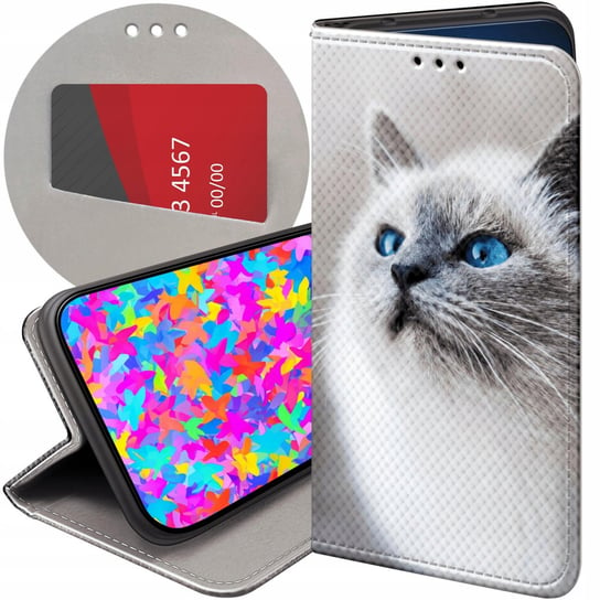 ETUI Z KLAPKĄ DO OPPO A53S / A53 2020 WZORY ANIMALS ZDJĘCIA ZWIERZĘTA CASE Oppo