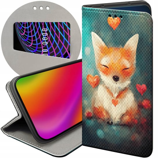 ETUI Z KLAPKĄ DO OPPO A53S / A53 2020 WZORY LISKI LISY FOX FUTERAŁ CASE Oppo