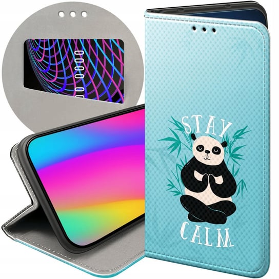 ETUI Z KLAPKĄ DO OPPO A53S / A53 2020 WZORY PANDA BAMBUS PANDY FUTERAŁ CASE Oppo