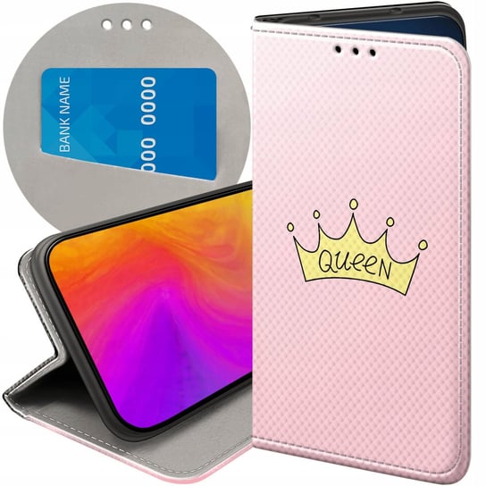 ETUI Z KLAPKĄ DO OPPO A57 2022 WZORY KSIĘŻNICZKA QUEEN PRINCESS FUTERAŁ Oppo