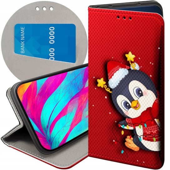 Etui Z Klapką Do Oppo A57 2022 Wzory Święta Christmas Mikołaj Futerał Case Oppo