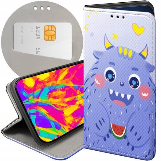 ETUI Z KLAPKĄ DO OPPO A58 4G WZORY POTWORY POTWÓR MONSTER FUTERAŁ POKROWIEC Oppo