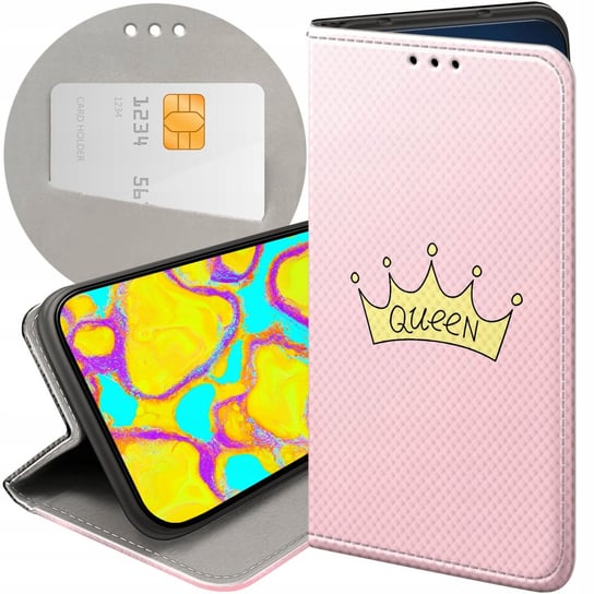 ETUI Z KLAPKĄ DO OPPO A72 WZORY KSIĘŻNICZKA QUEEN PRINCESS FUTERAŁ CASE Oppo