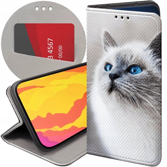 ETUI Z KLAPKĄ DO OPPO A78 5G / A58 5G WZORY ANIMALS ZDJĘCIA ZWIERZĘTA CASE Oppo