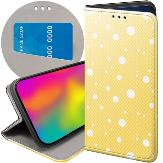 ETUI Z KLAPKĄ DO OPPO A78 5G / A58 5G WZORY KROPKI GROCHY BOKEH DOTS CASE Oppo